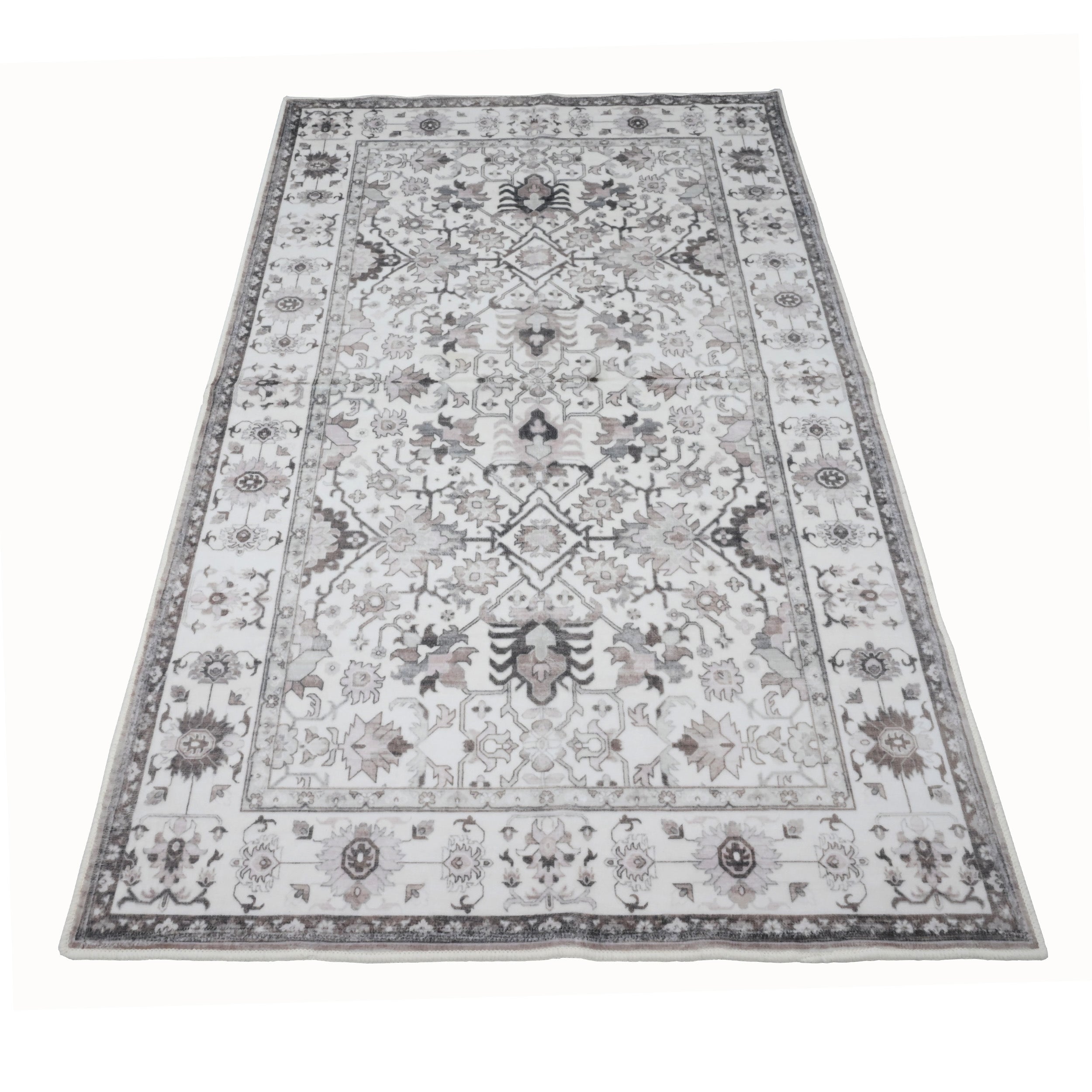  Bibb Home Bibb Home Washable Flannel Printed Accent Rug With Latex Back 1-2-Pack 20x30 - 20