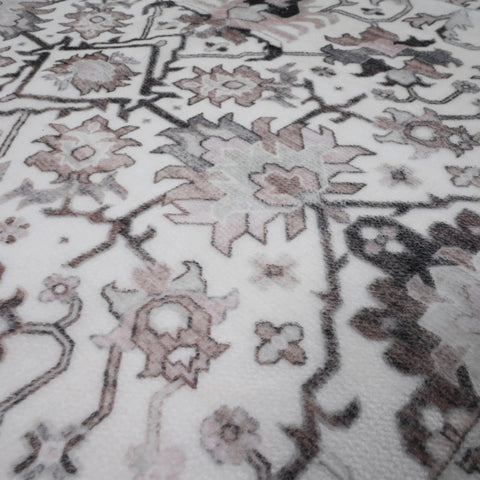 Bibb Home Washable Flannel Printed Area Rug With Latex Back 4x6 Ft