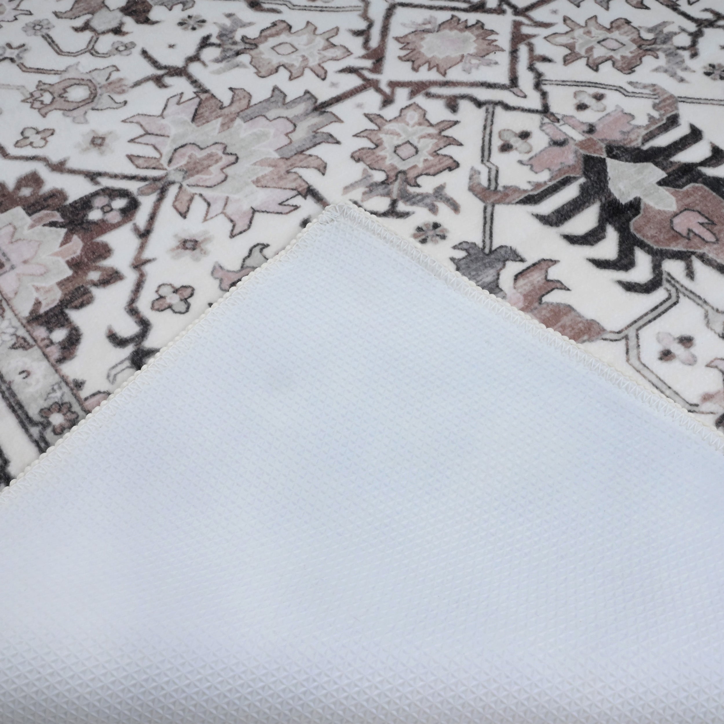  Bibb Home Bibb Home Washable Flannel Printed Accent Rug With Latex Back 1-2-Pack 20x30 - 20