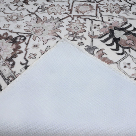 Bibb Home Washable Flannel Printed Accent Rug With Latex Back 1-2-Pack 20x30