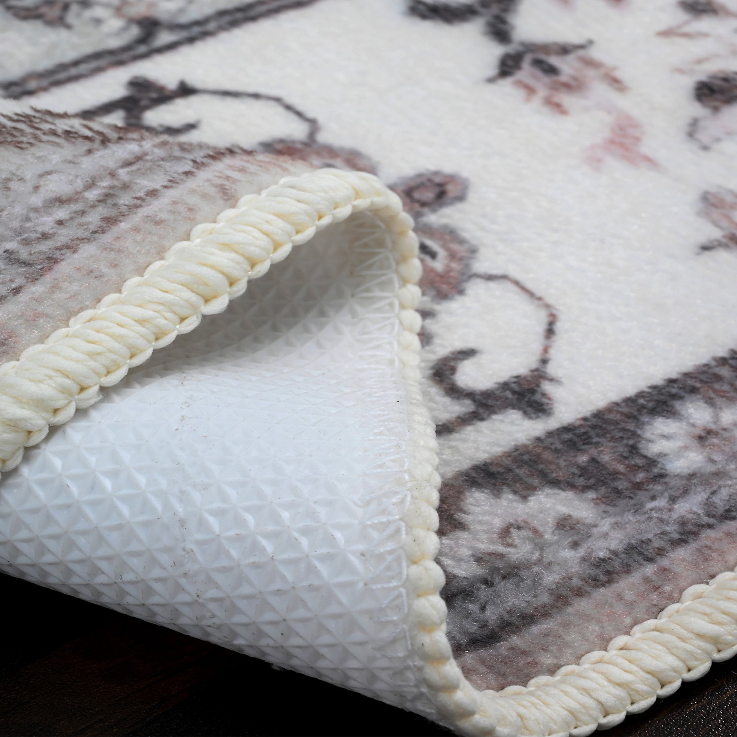  Bibb Home Bibb Home Washable Flannel Printed Accent Rug With Latex Back 1-2-Pack 20x30 - 20