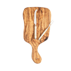 Jubilee Cheese Knife, Fork, and Olive Wood Board Set - Shades of Light