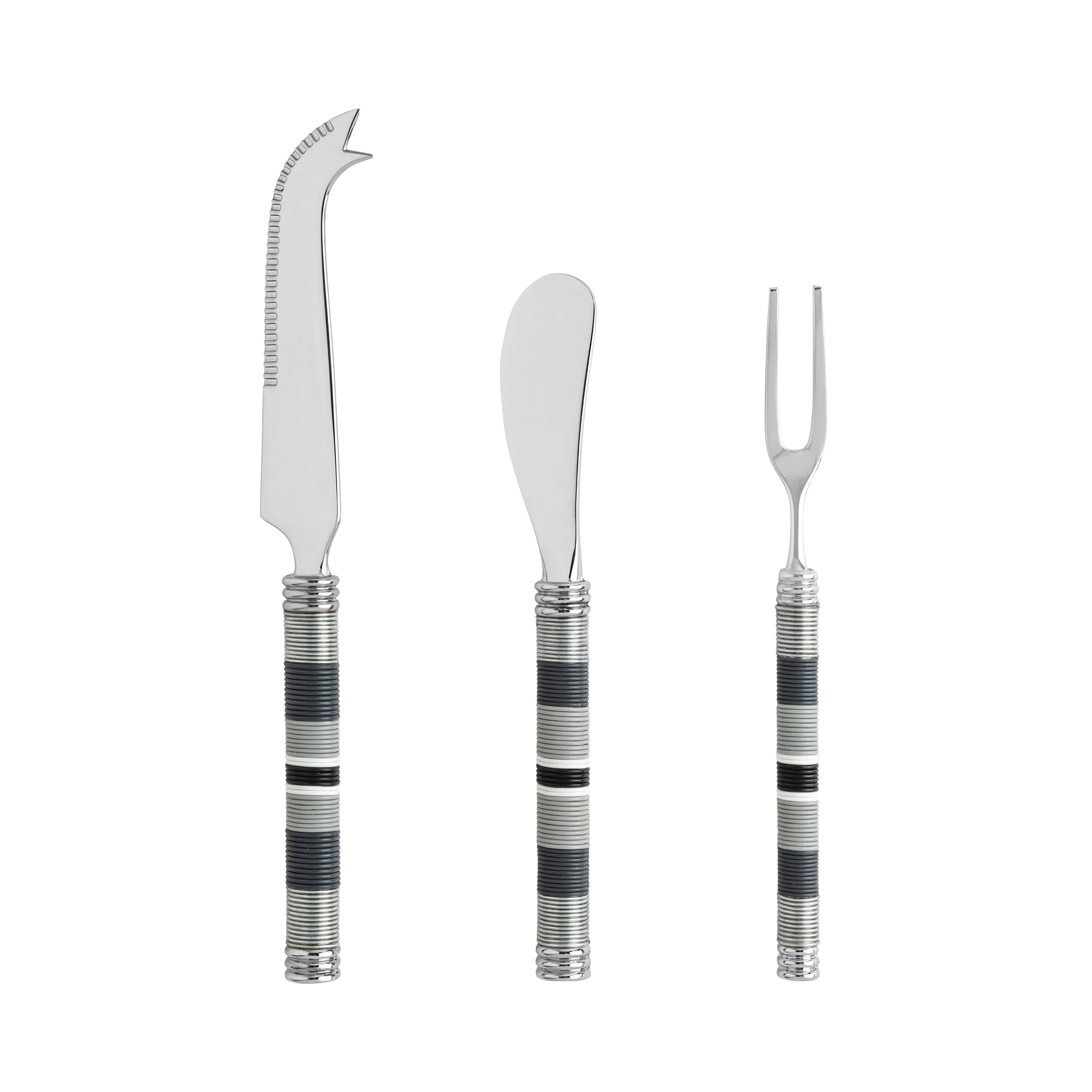  French Home Jubilee Cheese Knife, Spreader and Fork Set - Shades of Graphite - Default Title - Bonton