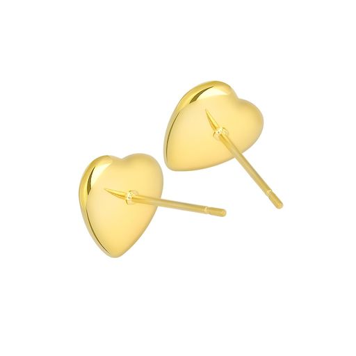  Gemesis Jewels by Edforce Heart Shaped Stud Earrings - Silver - Bonton