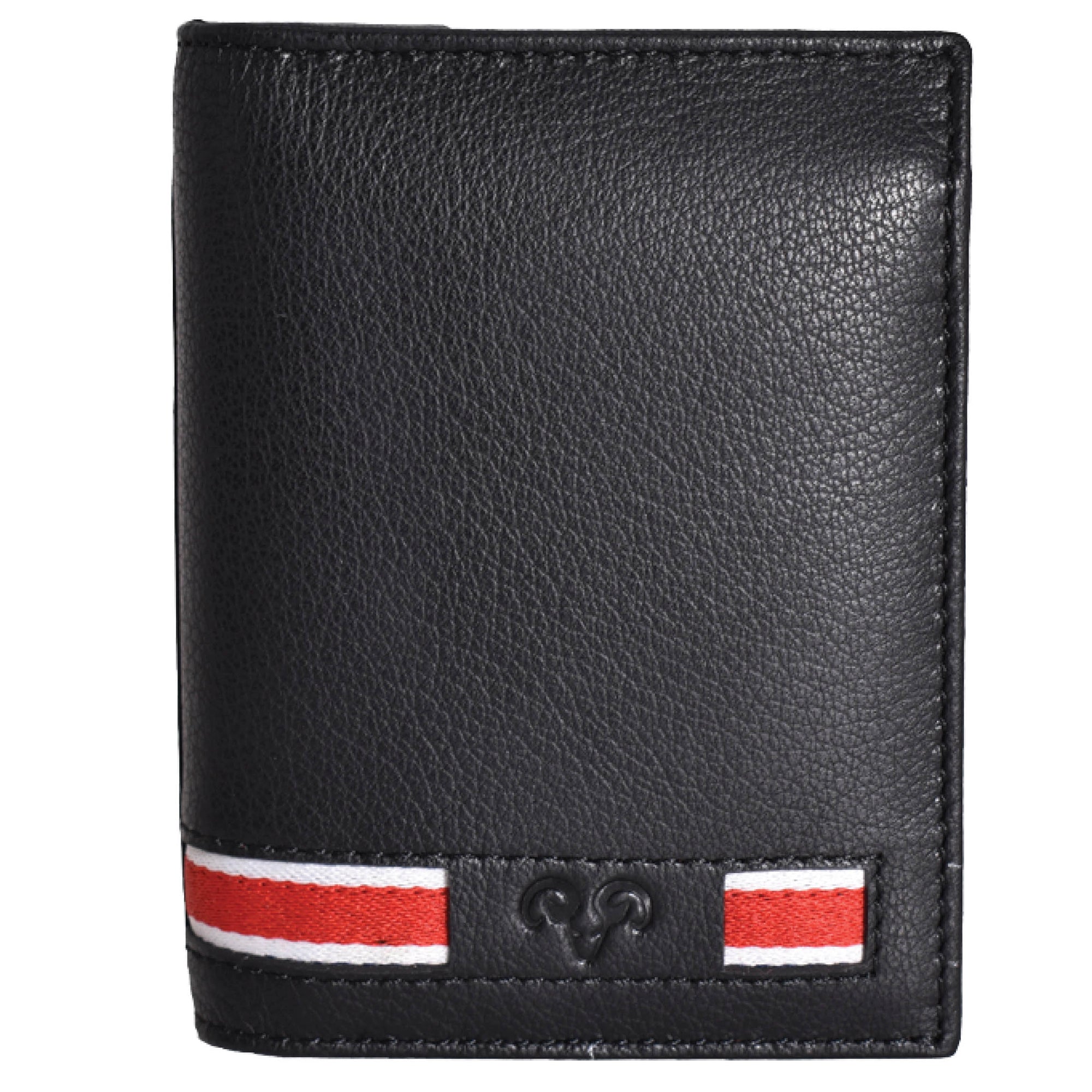  Jack Abrahams Leather Bi-fold Rifd Wallet with Flip ID Window Pocket 2 - Black - Bonton