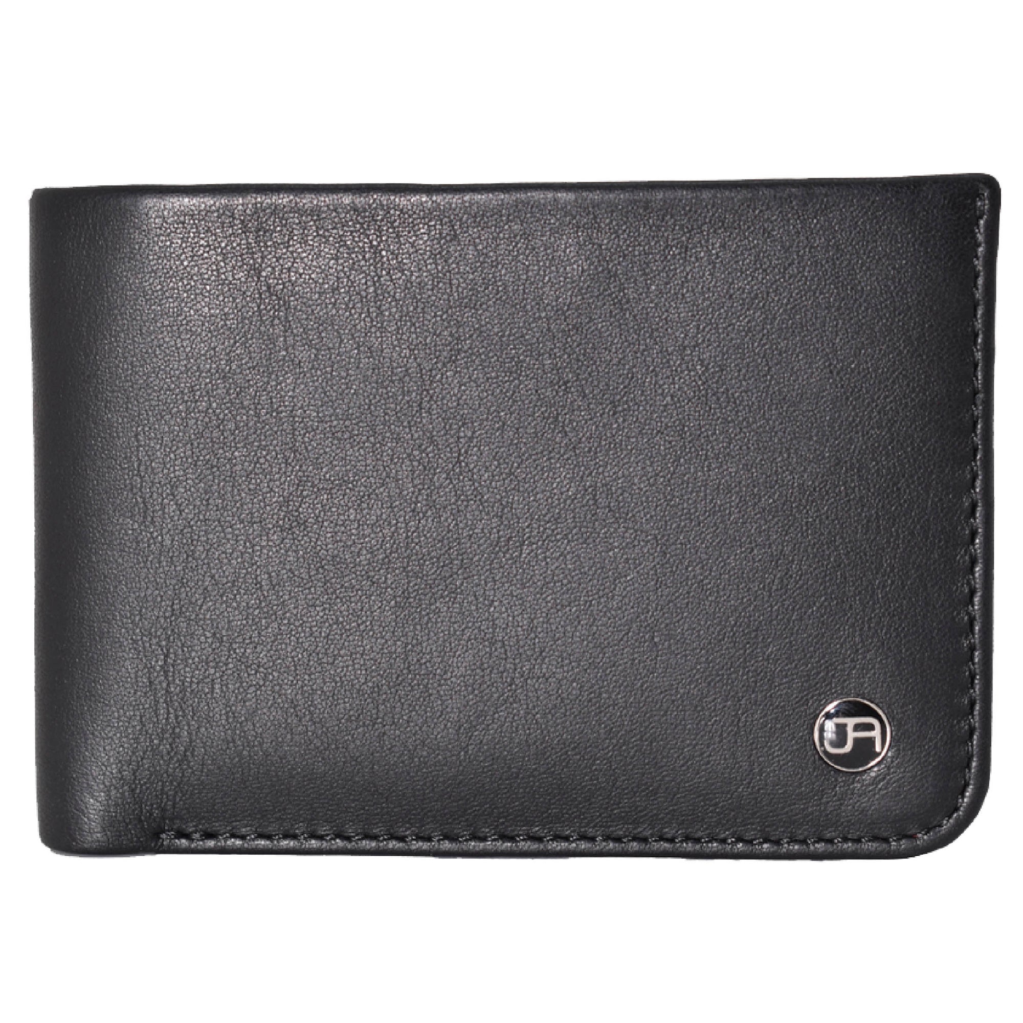  Jack Abrahams Leather Minimalist Bi-fold Rifd Wallet - Black - Bonton