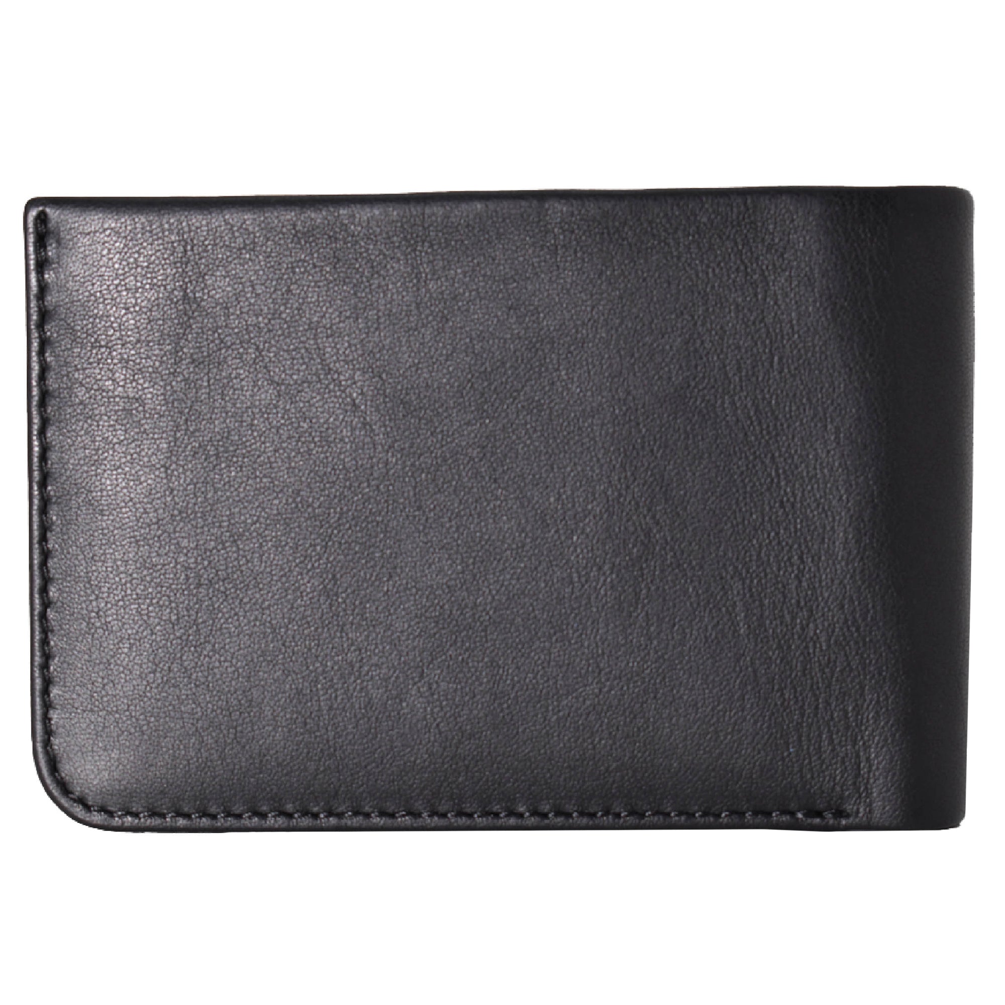  Jack Abrahams Leather Minimalist Bi-fold Rifd Wallet - Black - Bonton