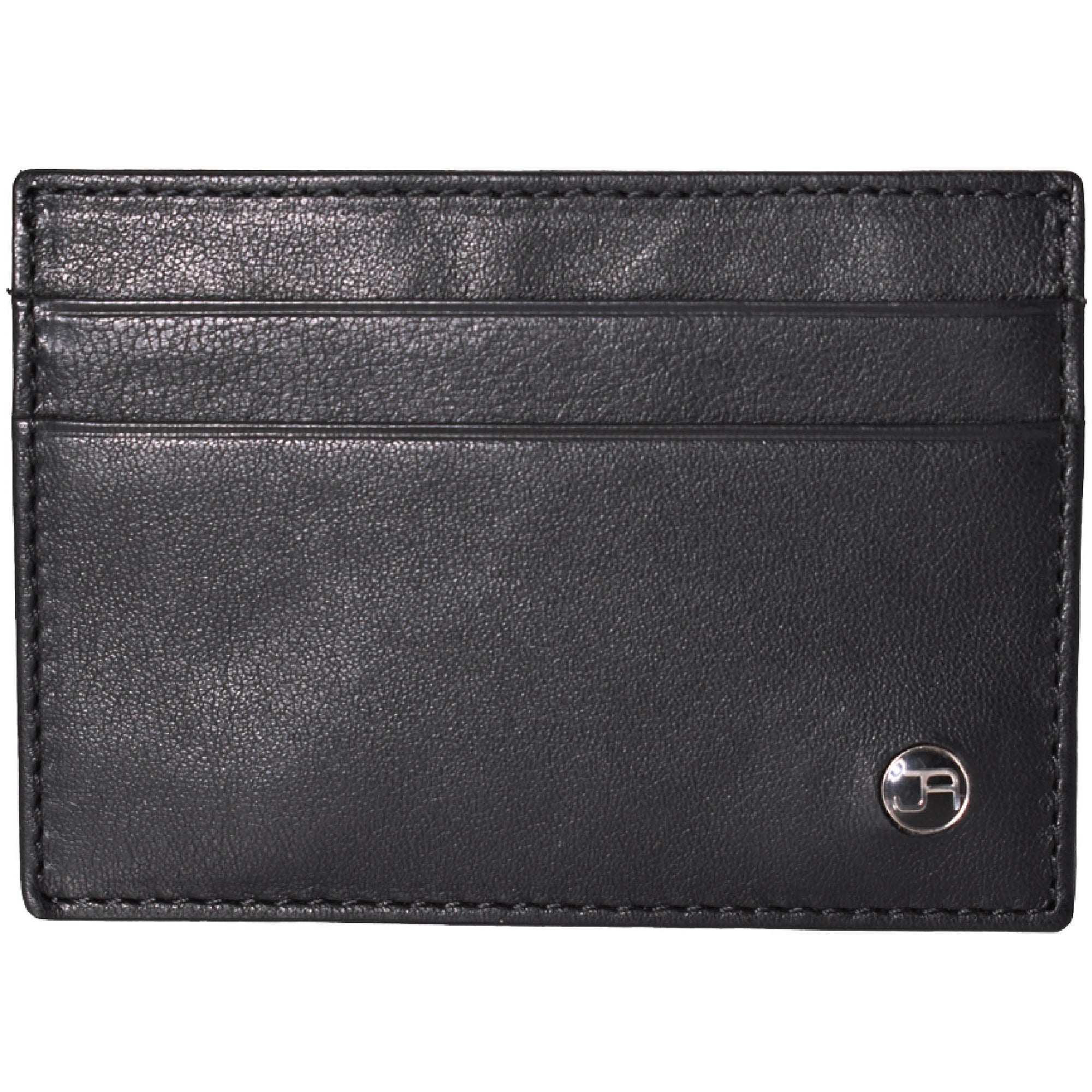  Jack Abrahams Leather Card Case Rifd Wallet - Black - Bonton