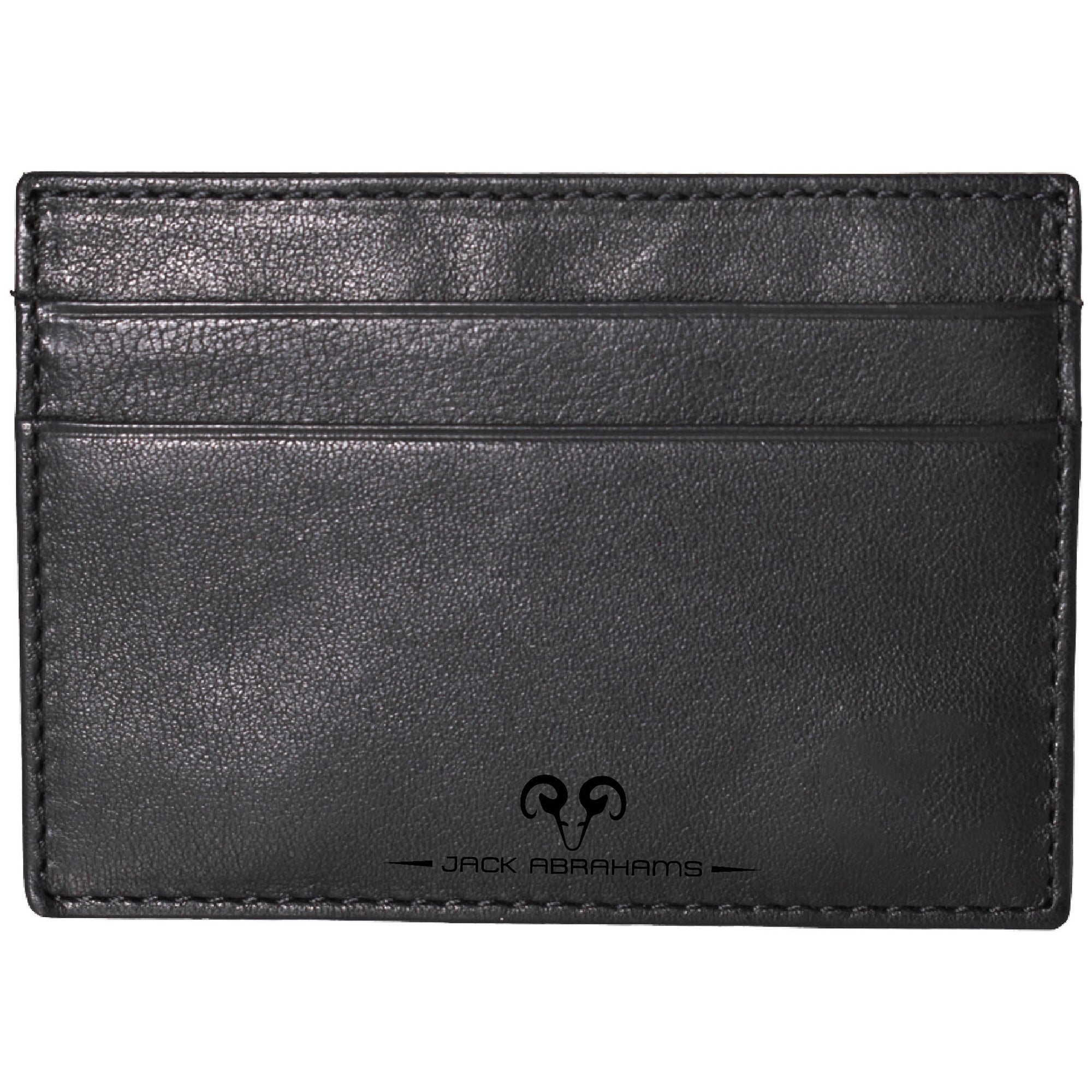  Jack Abrahams Leather Card Case Rifd Wallet - Black - Bonton