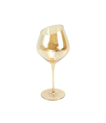 Jeanne Fitz Slant Collection Red Wine Glasses, Set of 2 Gold