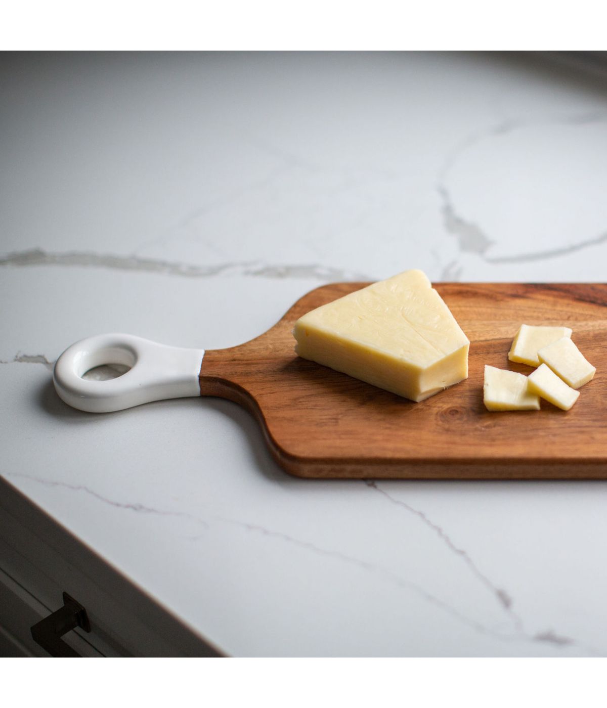  Widgeteer Jeanne Fitz Wood + White Collection Acacia Wood Rectangle Charcuterie Board - Brown - Bonton