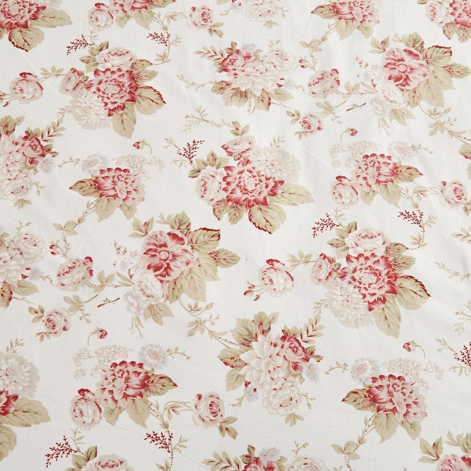  DaDa Bedding Collection DaDa Bedding Hint of Mint Dainty Cottage Floral Roses Cotton Fitted Sheet w/ Pillow Case (3036) by DaDa Bedding Collection - Twin - Bonton