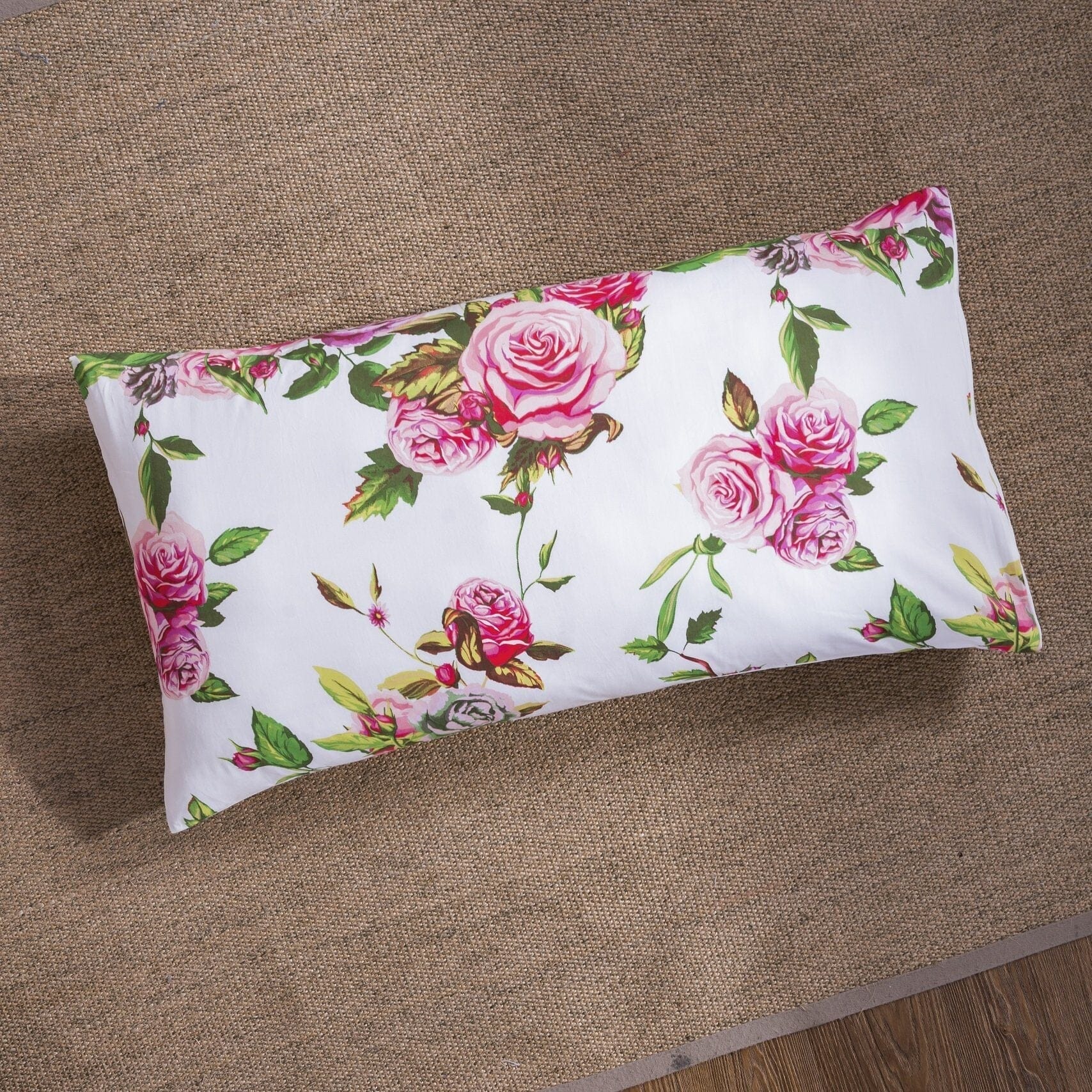 DaDa Bedding Collection DaDa Bedding Romantic Roses Lovely Spring Pink Floral Garden Fitted & Flat Bed Sheet Set w/ Pillow Cases (JHW879) by DaDa Bedding Collection - Twin - Bonton