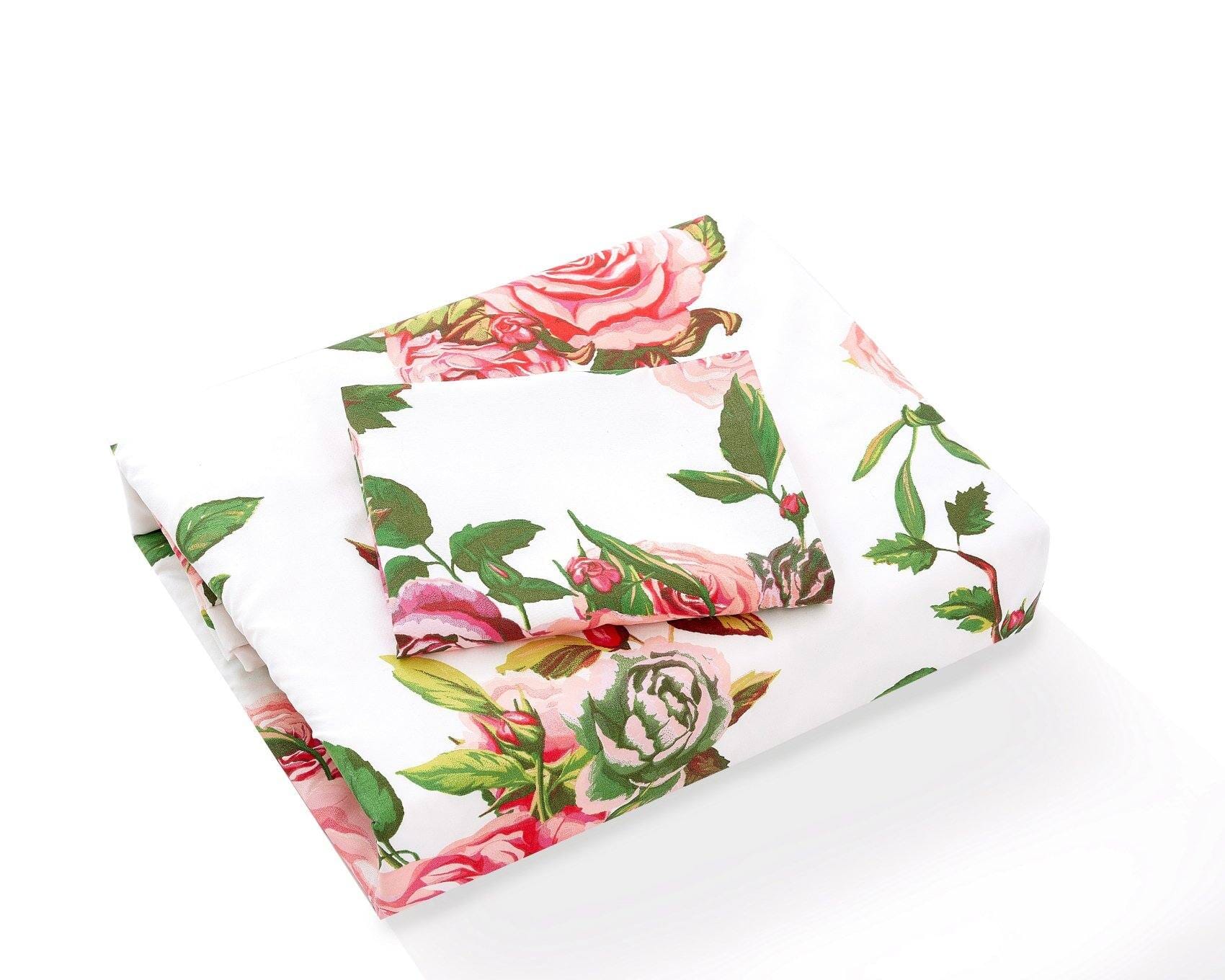  DaDa Bedding Collection DaDa Bedding Romantic Roses Lovely Spring Pink Floral Duvet Cover Set w/ Pillow Cases (JHW-879) by DaDa Bedding Collection - Cal King - Bonton