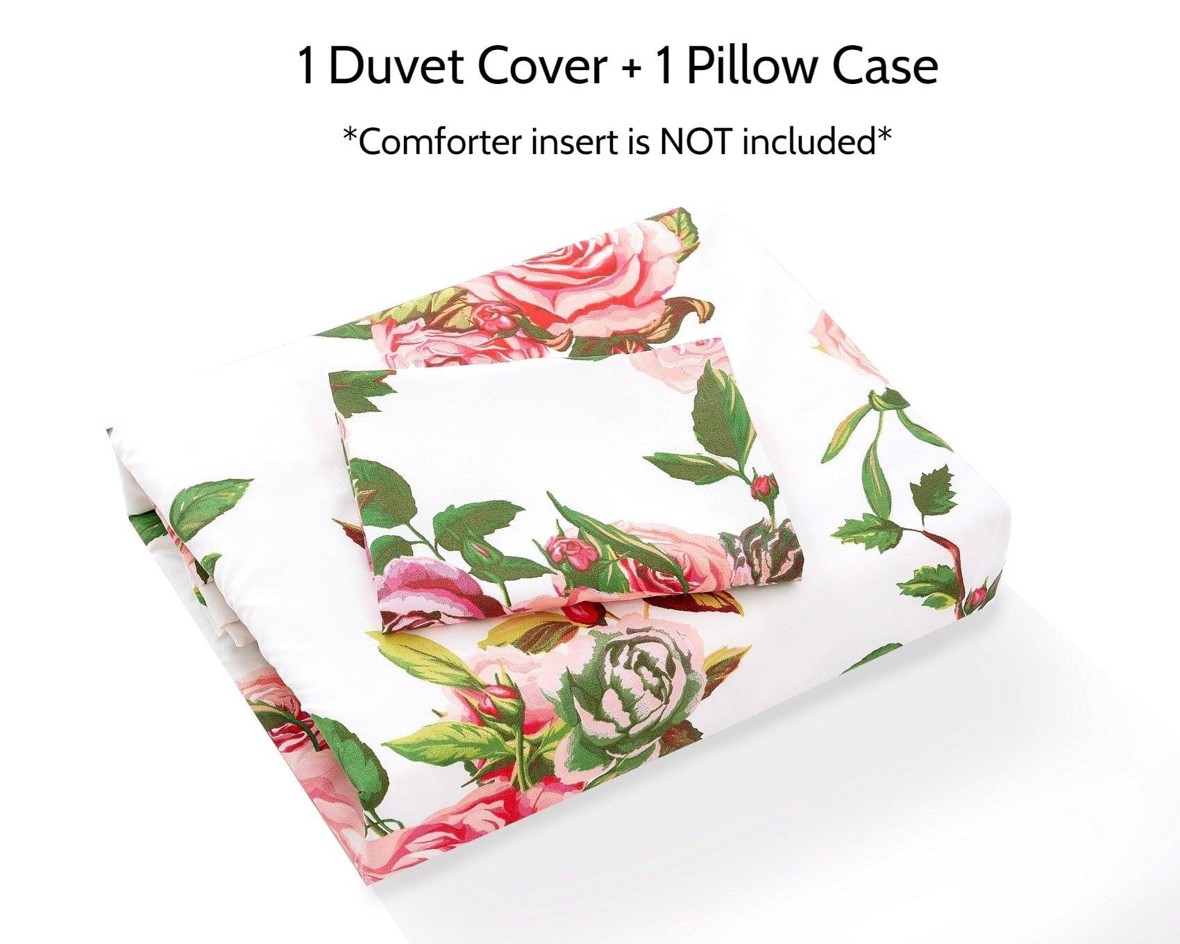  DaDa Bedding Collection DaDa Bedding Romantic Roses Lovely Spring Pink Floral Duvet Cover Set w/ Pillow Cases (JHW-879) by DaDa Bedding Collection - Cal King - Bonton