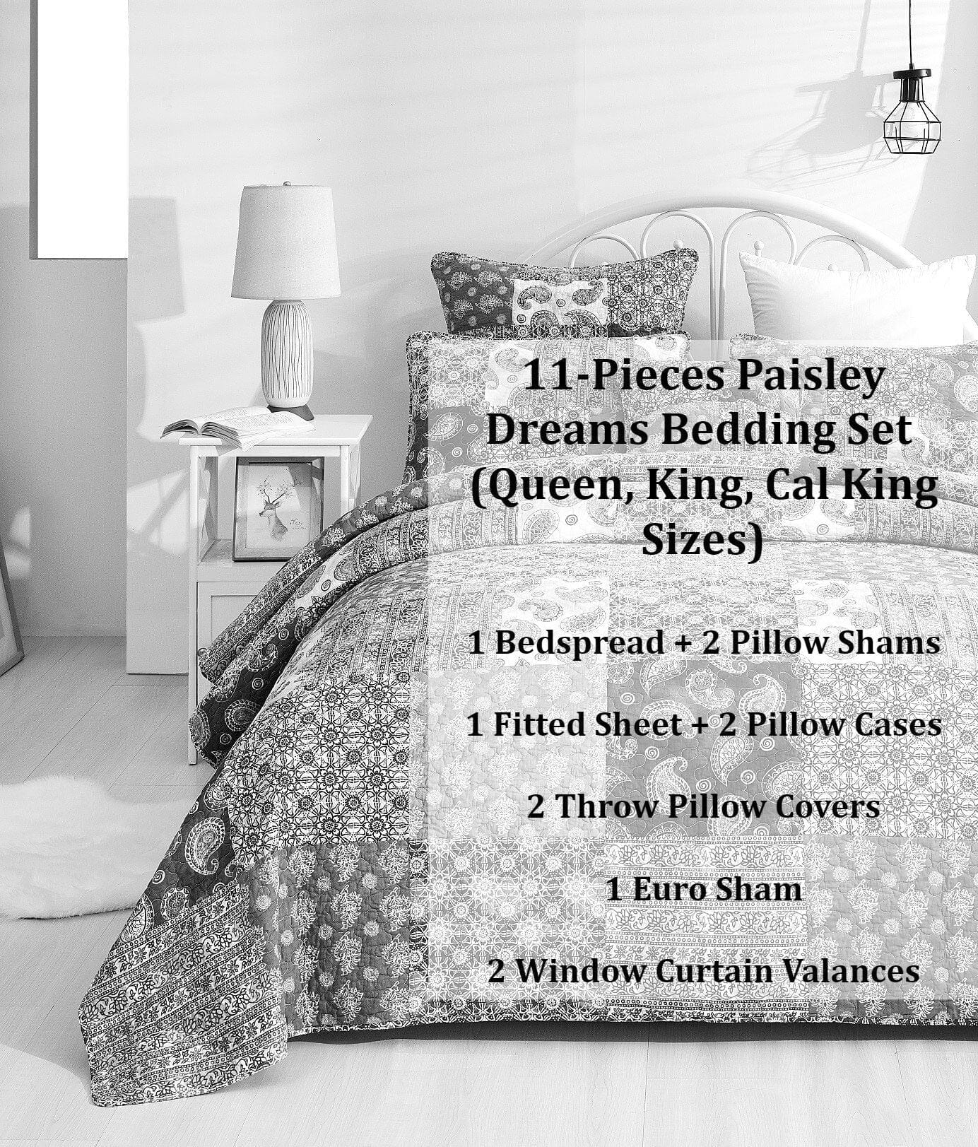  DaDa Bedding Collection DaDalogy Bedding Bed in a Bag Bundle Set - Bohemian Paisley Dreams Floral Olive Brown Patchwork Bedspread Set (JHW885) by DaDa Bedding Collection - Twin - Bonton