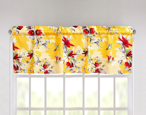 DaDa Bedding Bed in a Bag Bundle Set - Radiant Sunshine Yellow Hummingbirds Floral Bedding Set (JHW-925) - DaDa Bedding Collection
