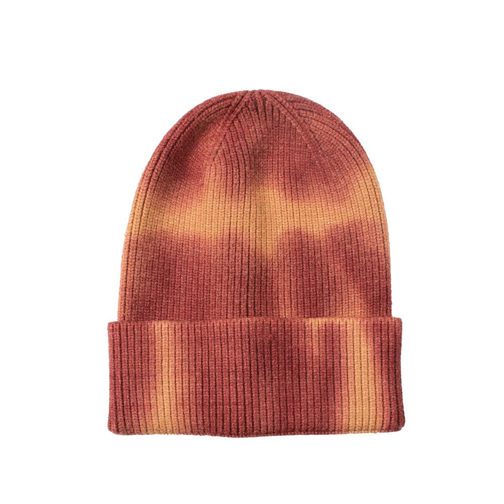  Ultra Soft Tie-Dye Beanie - Rust - Bonton