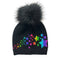 Scattered Stars Pom Beanie