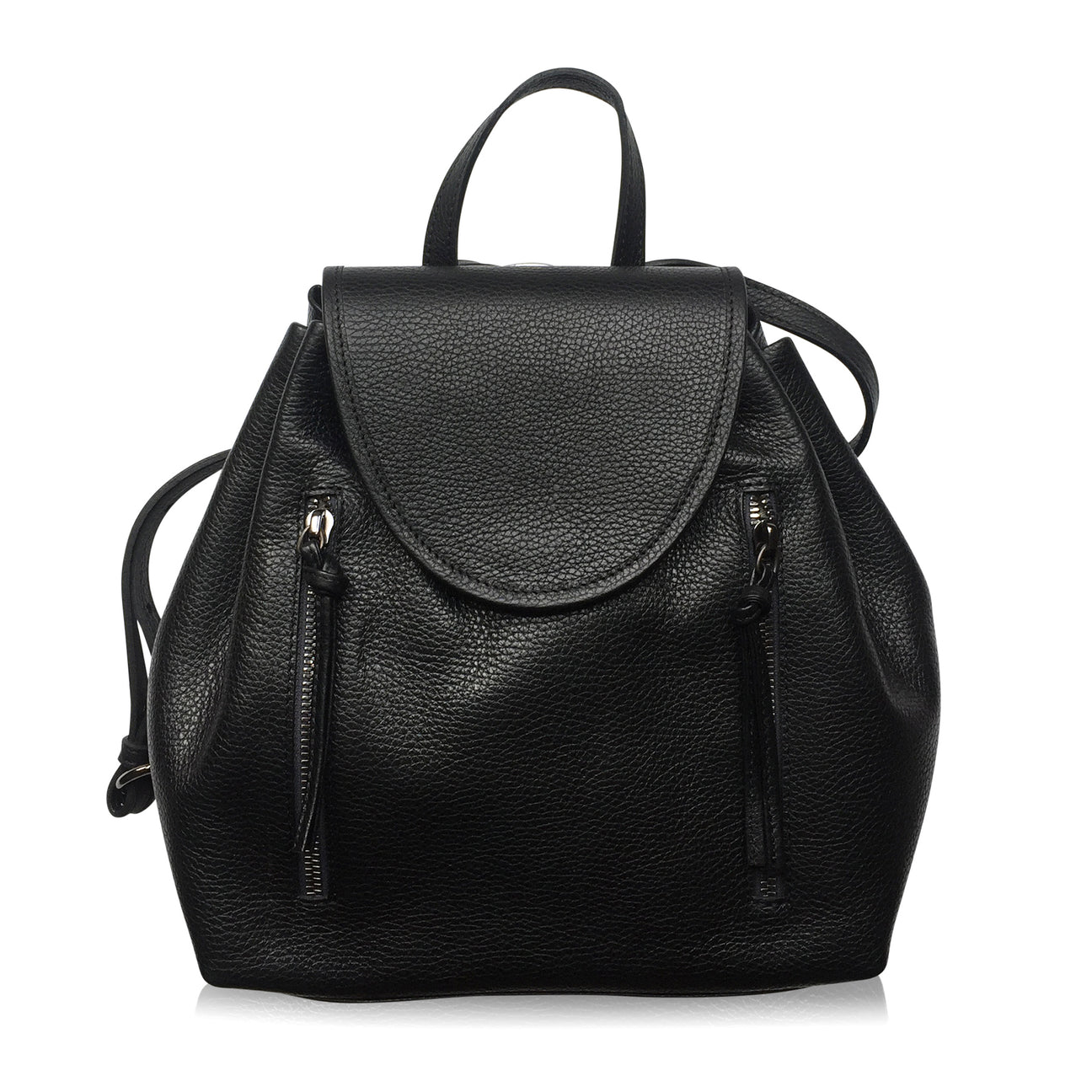  Joanna Maxham High Line Pebbled Backpack - Black Pebbled Leather - Bonton