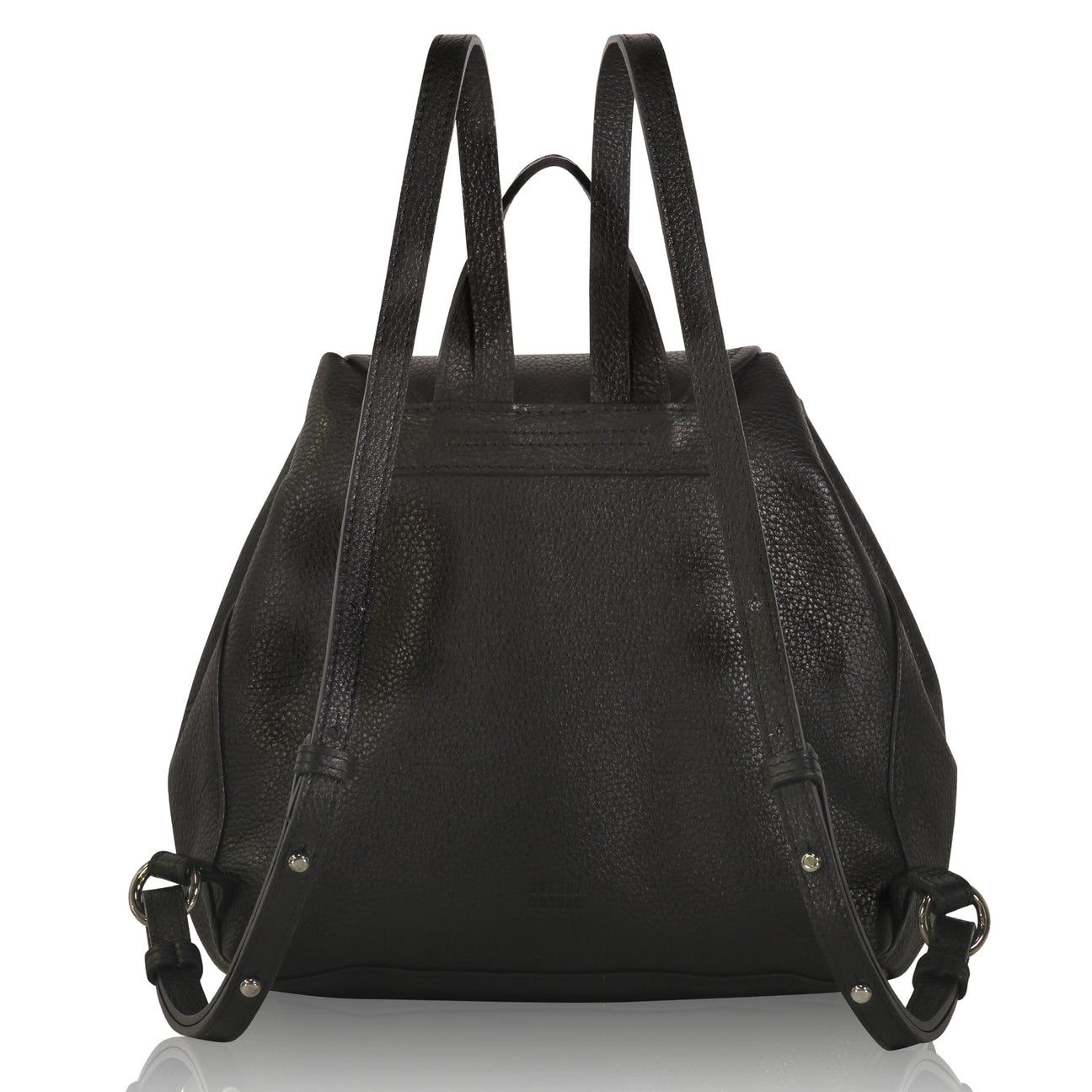  Joanna Maxham High Line Pebbled Backpack - Black Pebbled Leather - Bonton