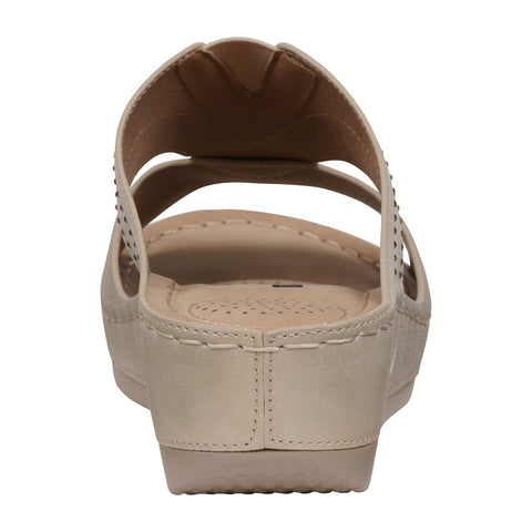 Women's Johanna Gold Embellished Wedge Sandals