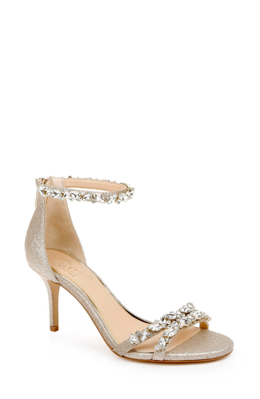  Jewel Badgley Mischka Caroline Sandal - Champagne - Bonton