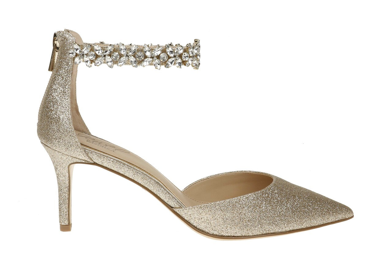  Jewel Badgley Mischka Raleigh Pump - Gold - Bonton