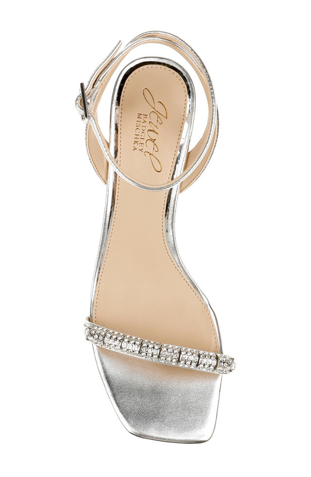  Jewel Badgley Mischka Charisma Sandal - Silver - Bonton