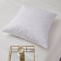 Firm Cotton Euro-Square Feather Pillows 2 Pack