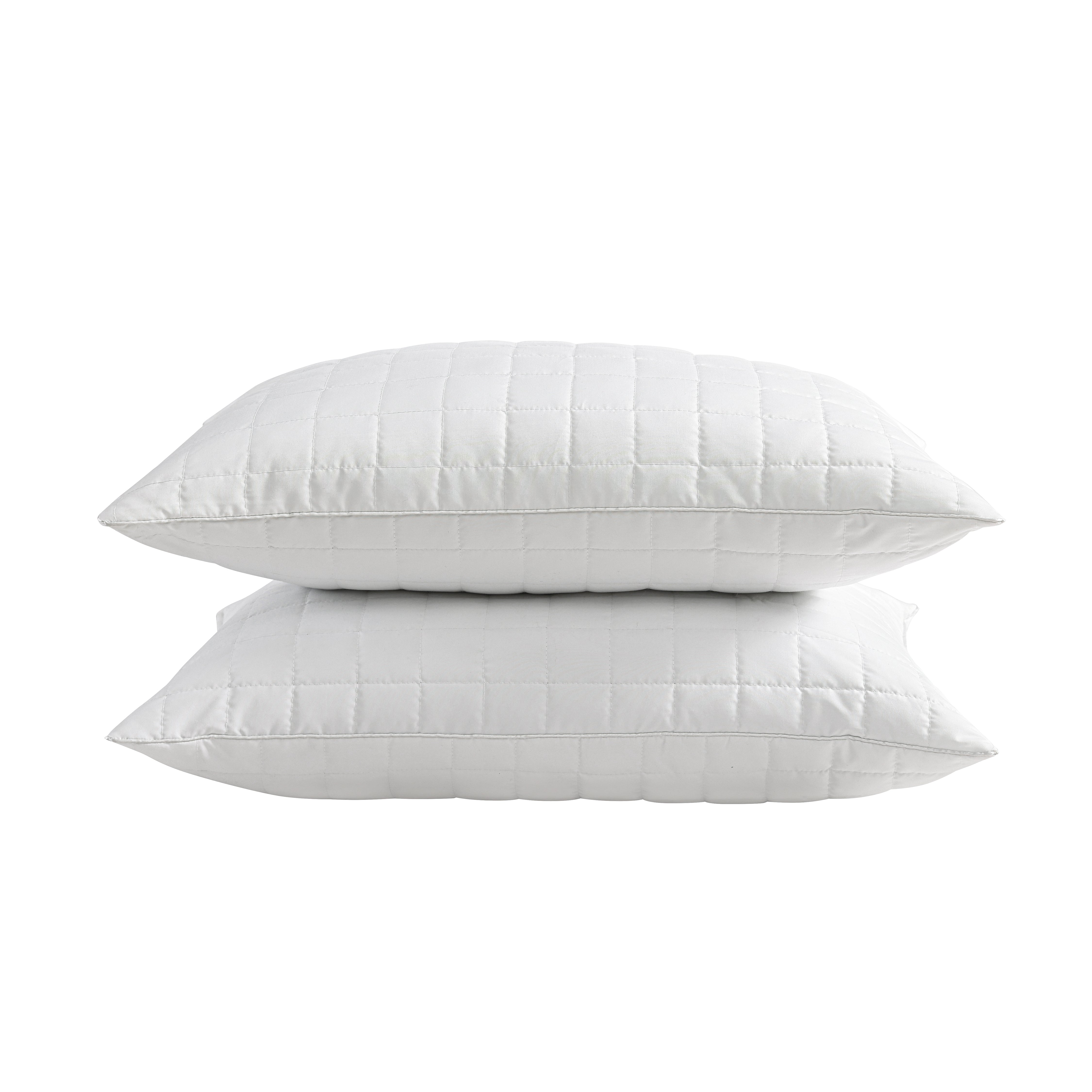  Blue Ridge Home Fashions Shredded Memory Foam Pillow with Removable Cover Set of 2 - White - Bonton