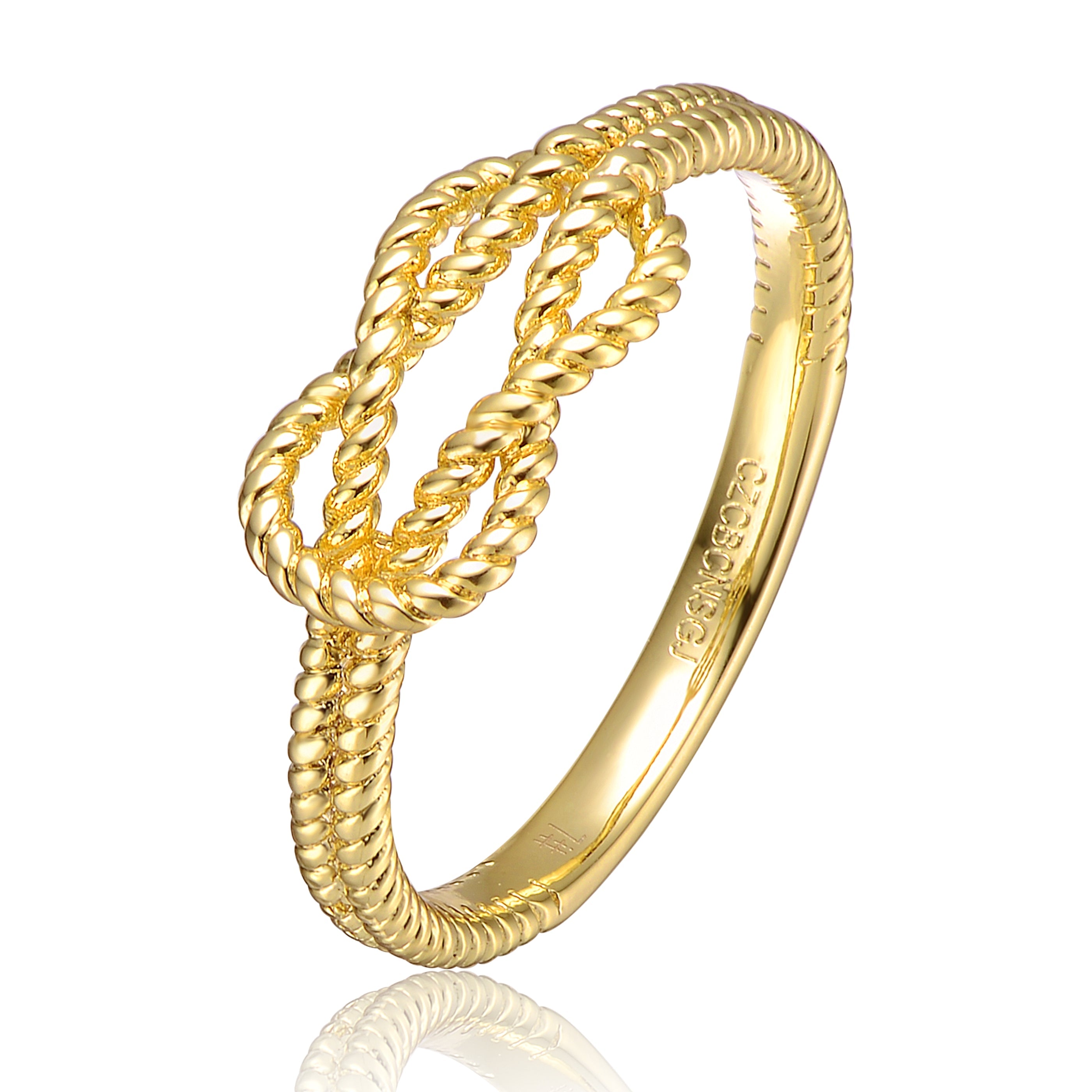 Rachel Glauber 14k Gold Plated/Rose Gold Plated Cubic Zirconia Cocktail Ring - 6 - Bonton