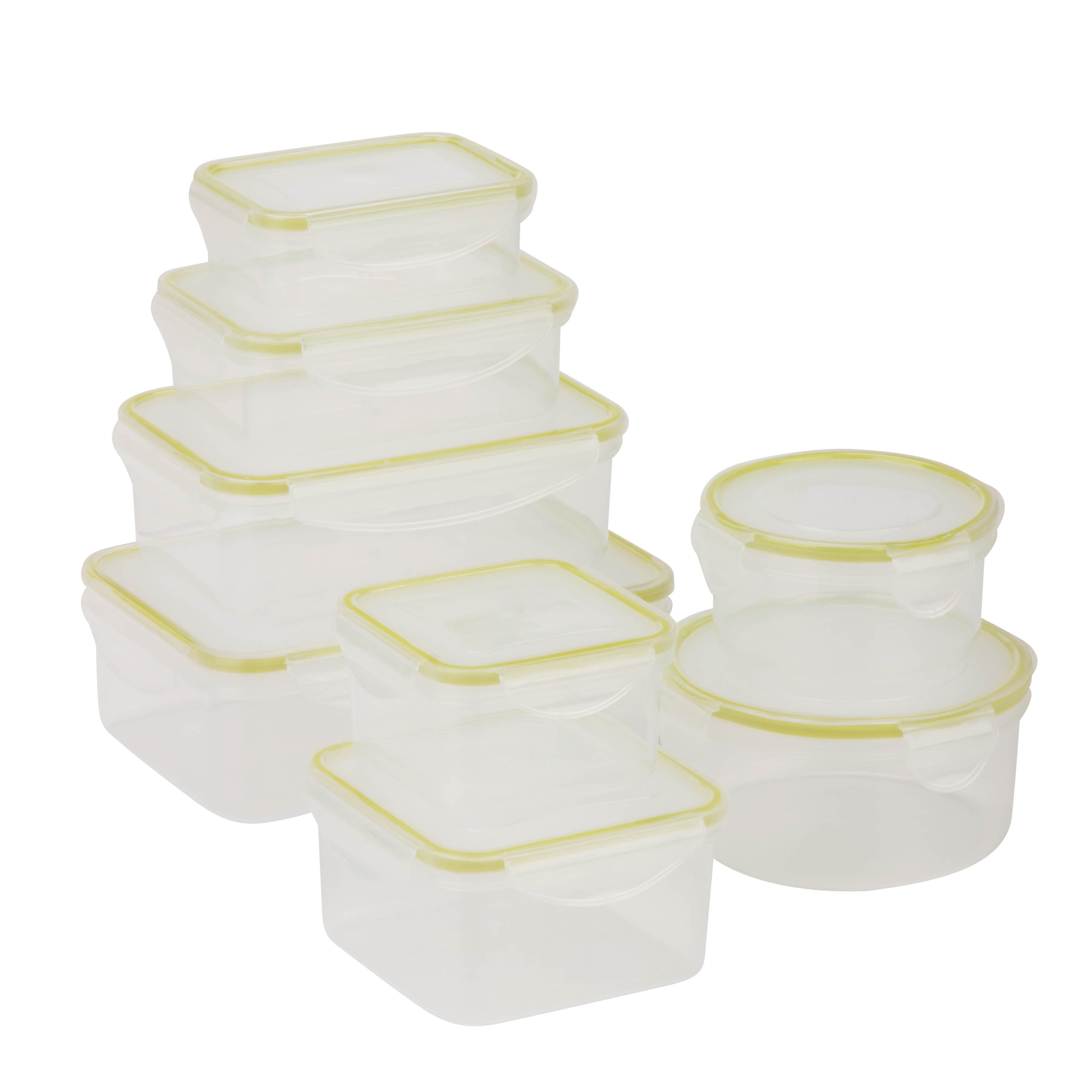  Honey-Can-Do Snap 16 Piece Food Containers Set - Clear - Bonton