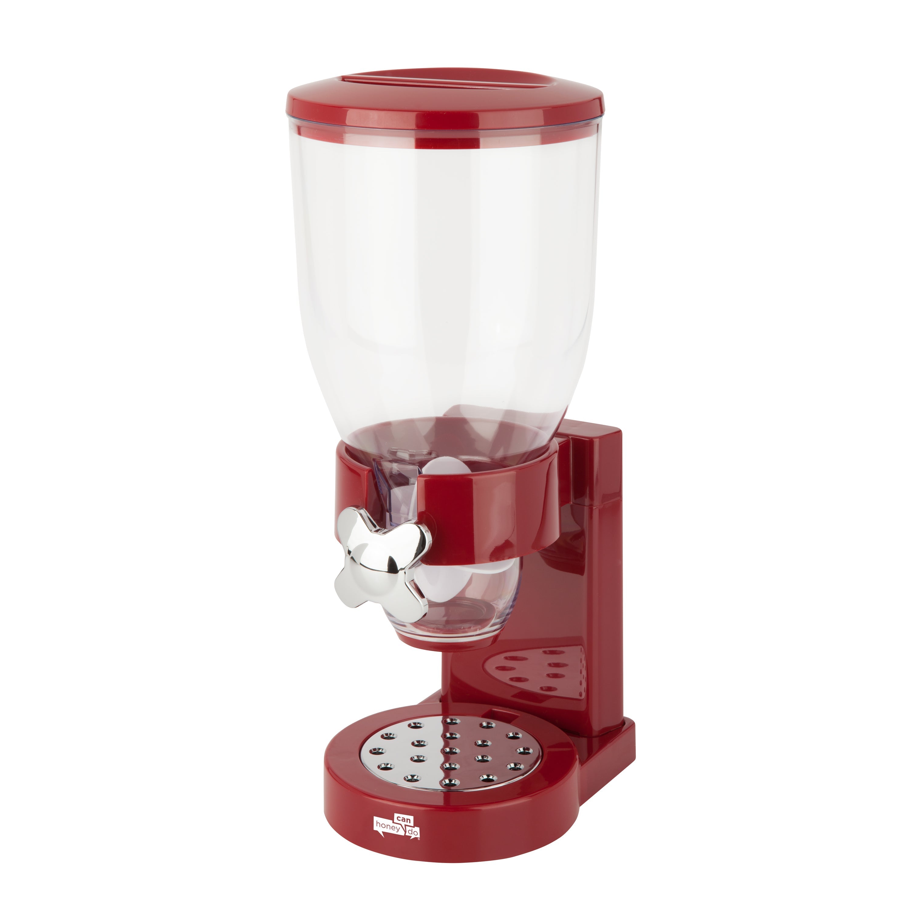  Honey-Can-Do Cereal Dispenser with Portion Control - Red - Bonton