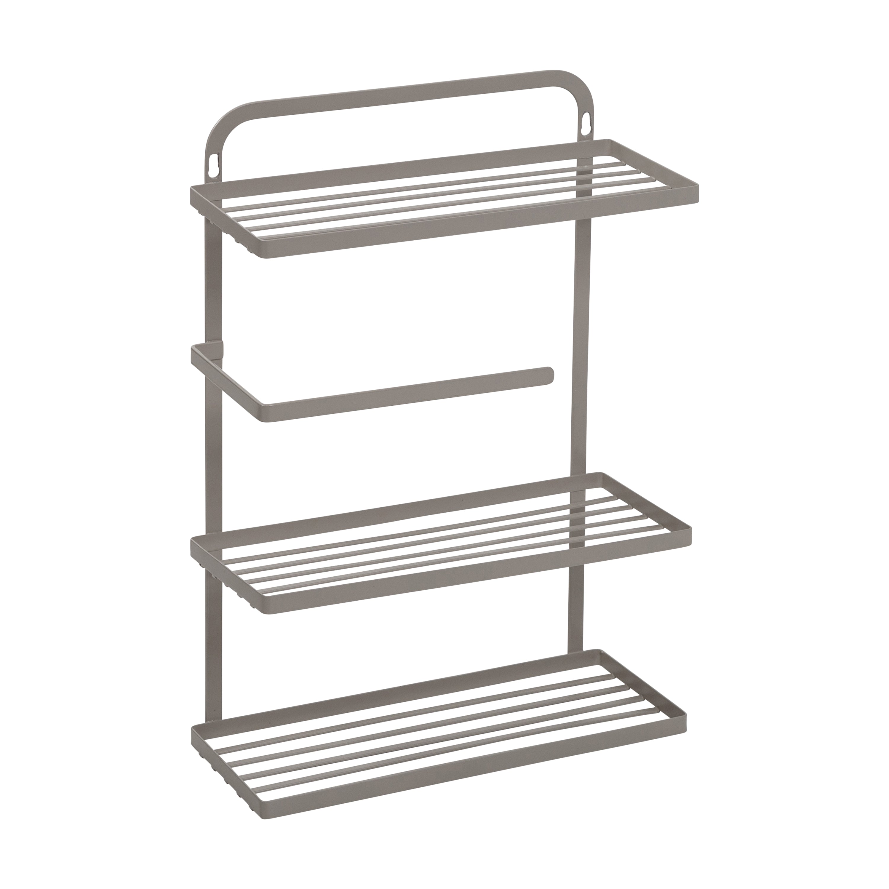  Honey-Can-Do Steel Spice Rack with Paper Towel Holder - Grey - Bonton