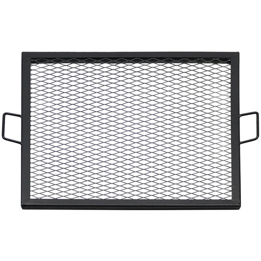 Camping or Backyard Heavy-Duty Steel Square X-Marks Fire Pit Cooking Grilling Grate