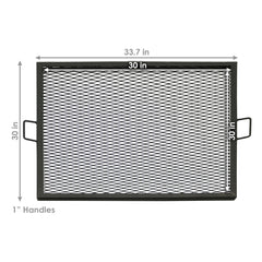 Camping or Backyard Heavy-Duty Steel Square X-Marks Fire Pit Cooking Grilling Grate