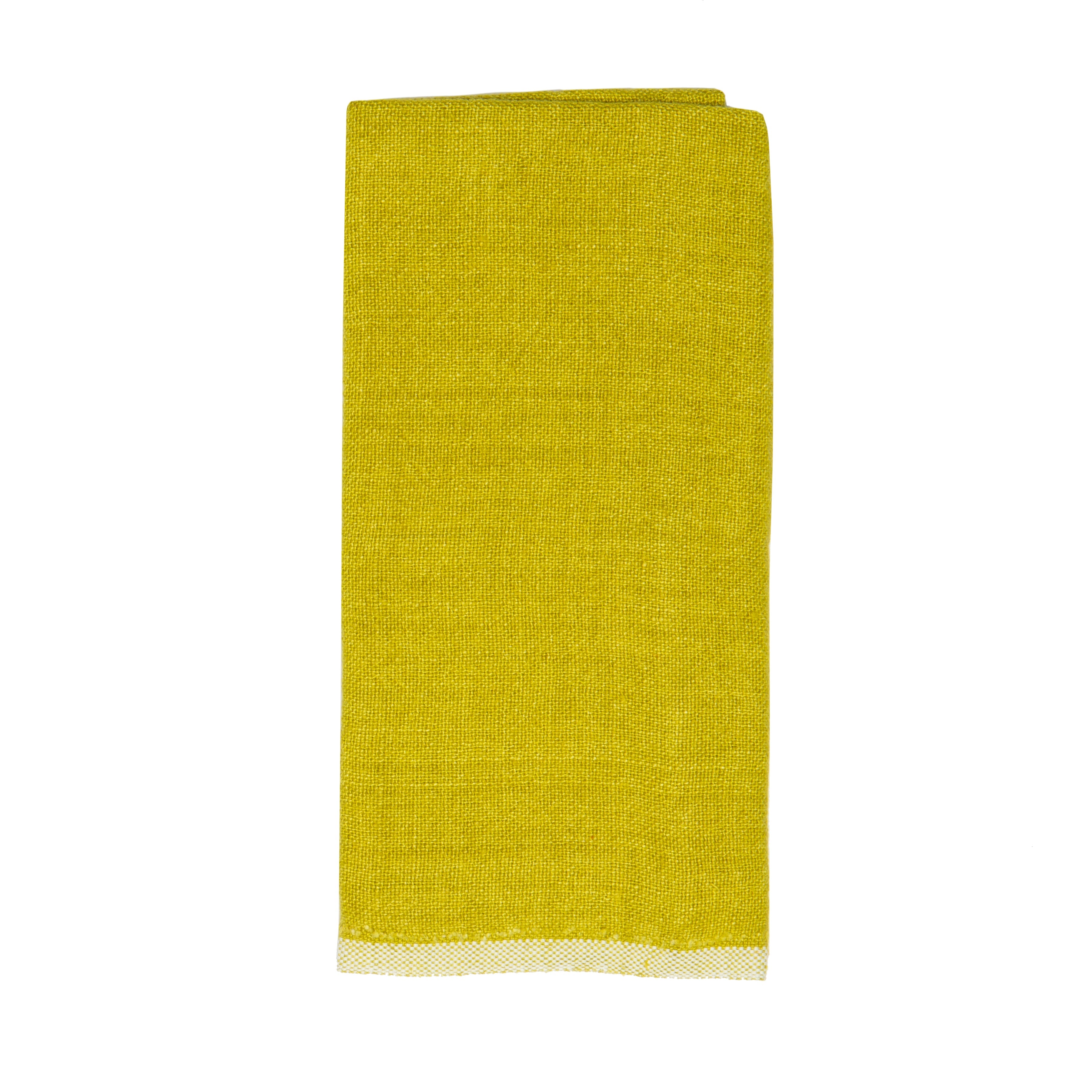  Caravan Chunky Linen Towels, Set of 2 - Moss Green - Bonton