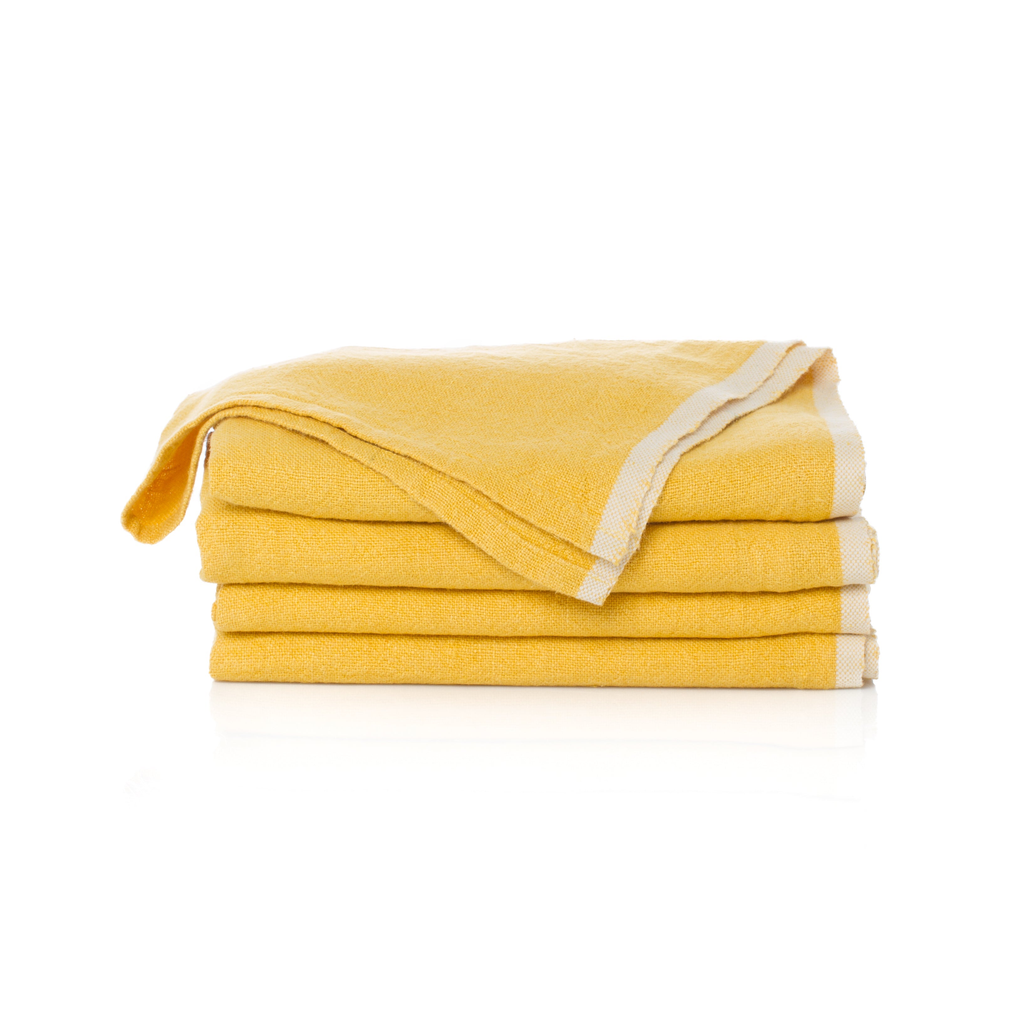  Caravan Chunky Linen Napkins, Set of 4 - Moss Green - Bonton