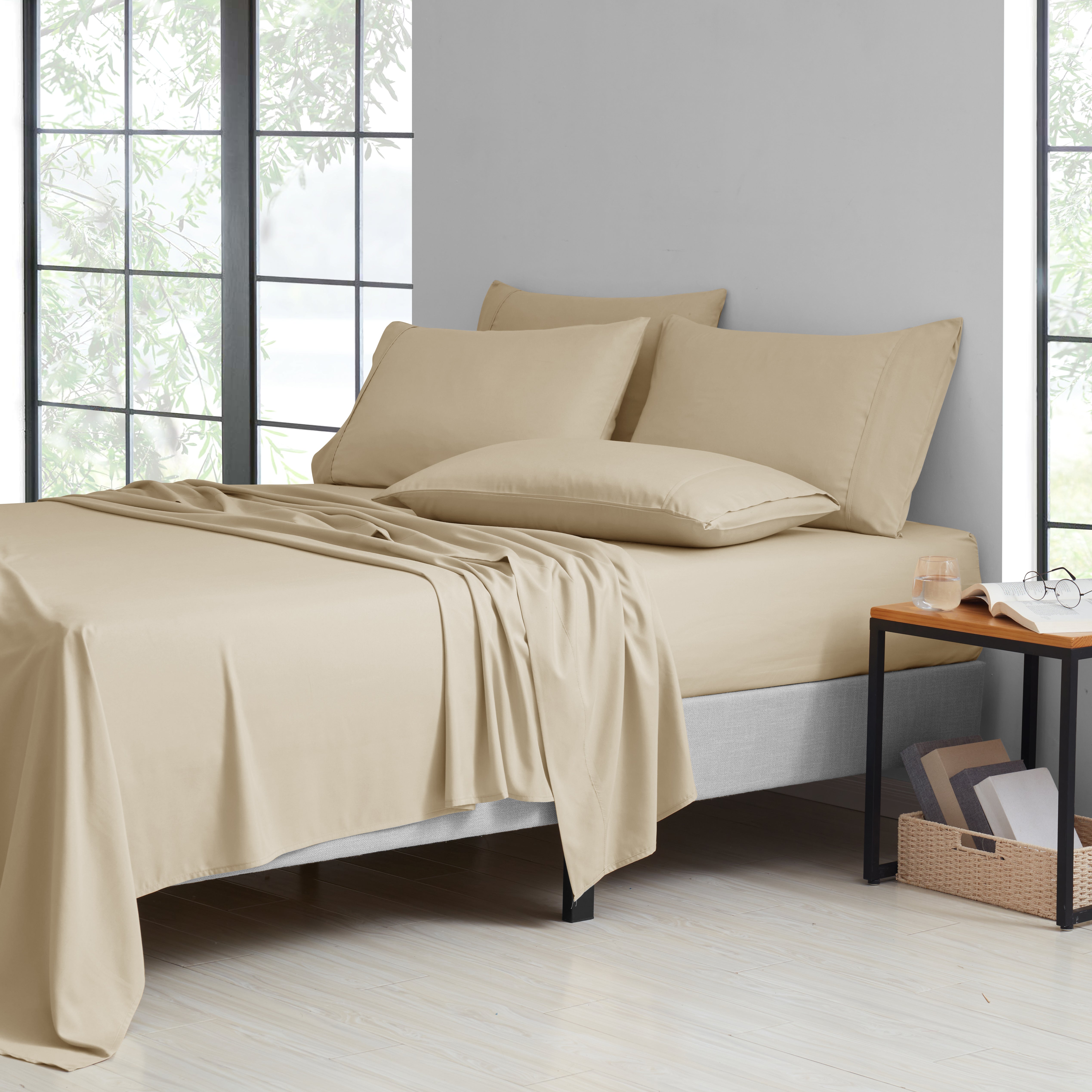  Bed Bath Fashions Bamboo 2000 Count 6-Piece Luxury Sheet Set - Full - Bonton