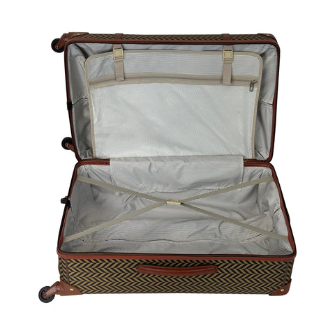 NEW! Kathy Ireland Vintage Trunk 2-Piece Hardside Luggage Set