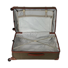 NEW! Kathy Ireland Vintage Trunk 2-Piece Hardside Luggage Set