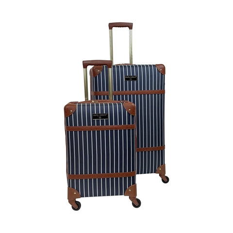 NEW! Kathy Ireland Vintage Trunk 2-Piece Hardside Luggage Set