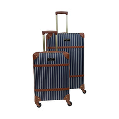 NEW! Kathy Ireland Vintage Trunk 2-Piece Hardside Luggage Set
