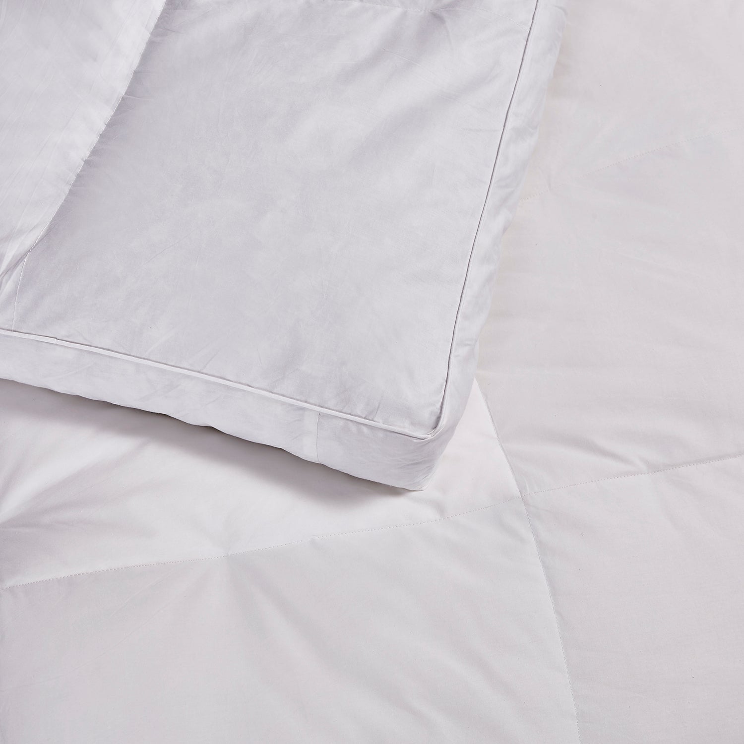  Kathy Ireland Kathy Ireland 3-Inch White Down Fiber Top Featherbed - White - Bonton