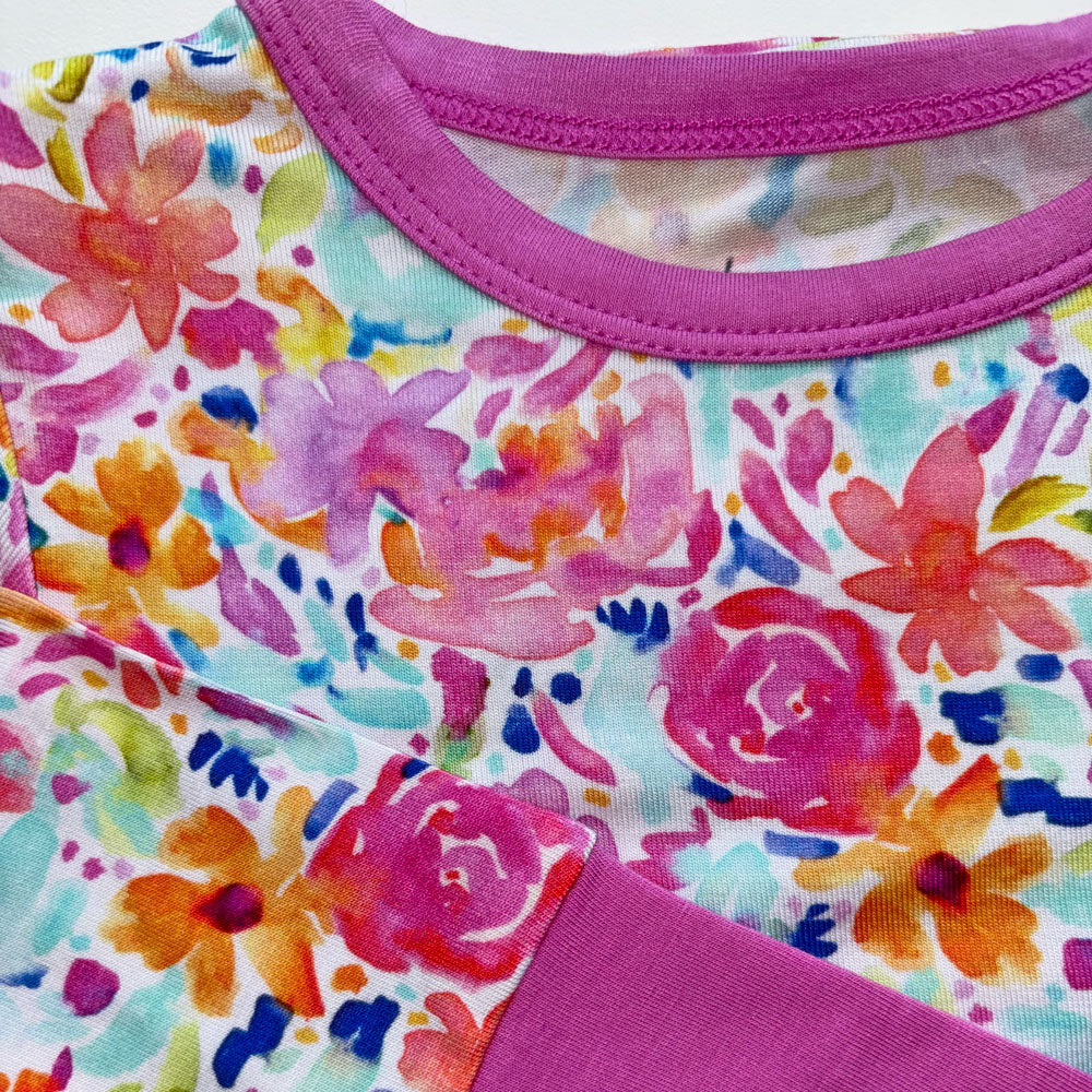  Laree + Co. Korrie Floral Bamboo 2-Piece Long Sleeve Set - 2T - Bonton