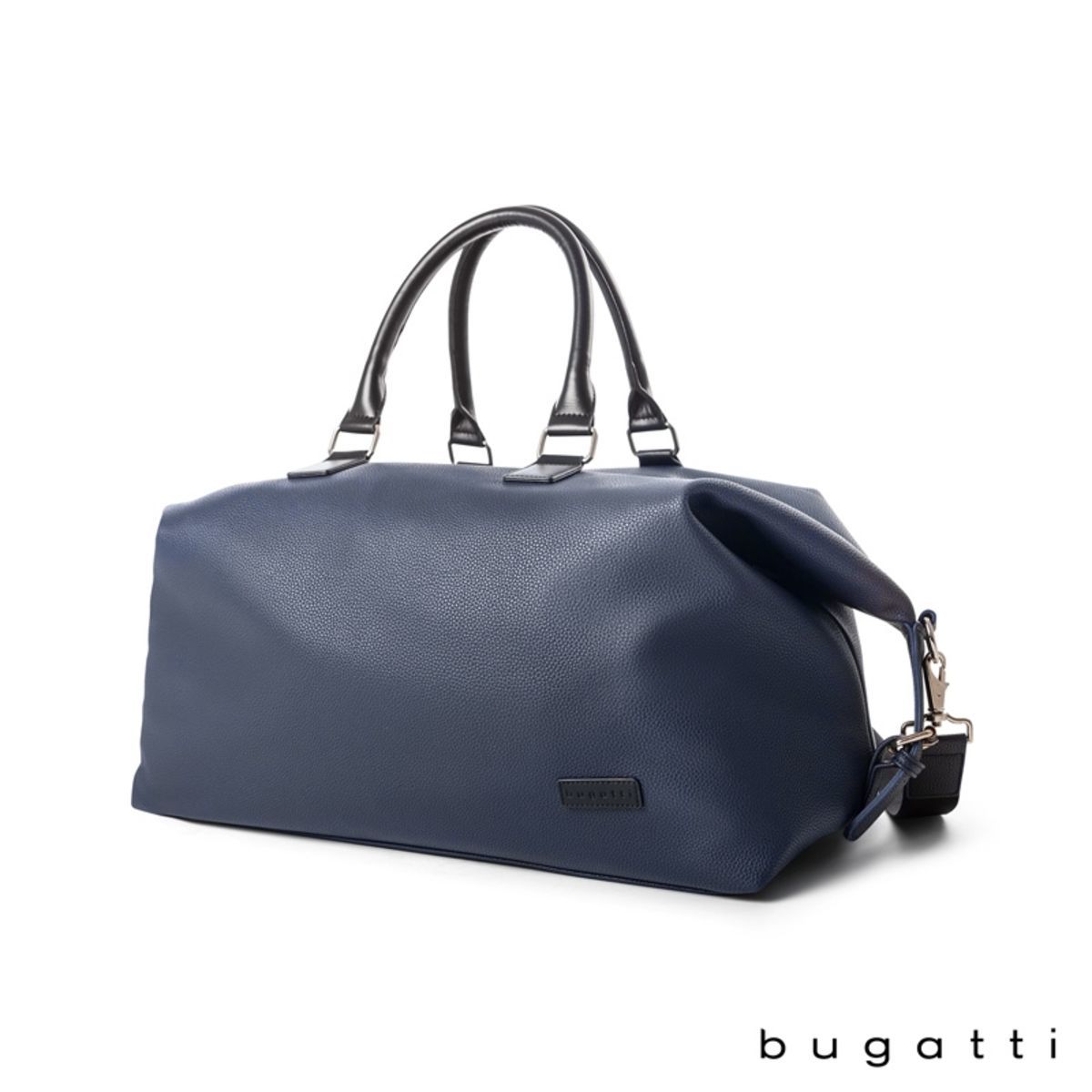  Bugatti Contrast Collection Duffle Bag - Vegan Leather - Navy - Bonton