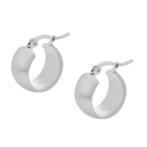  Gemesis Jewels by Edforce Classic Wide Rounded Hoop Earrings - Gold - Bonton