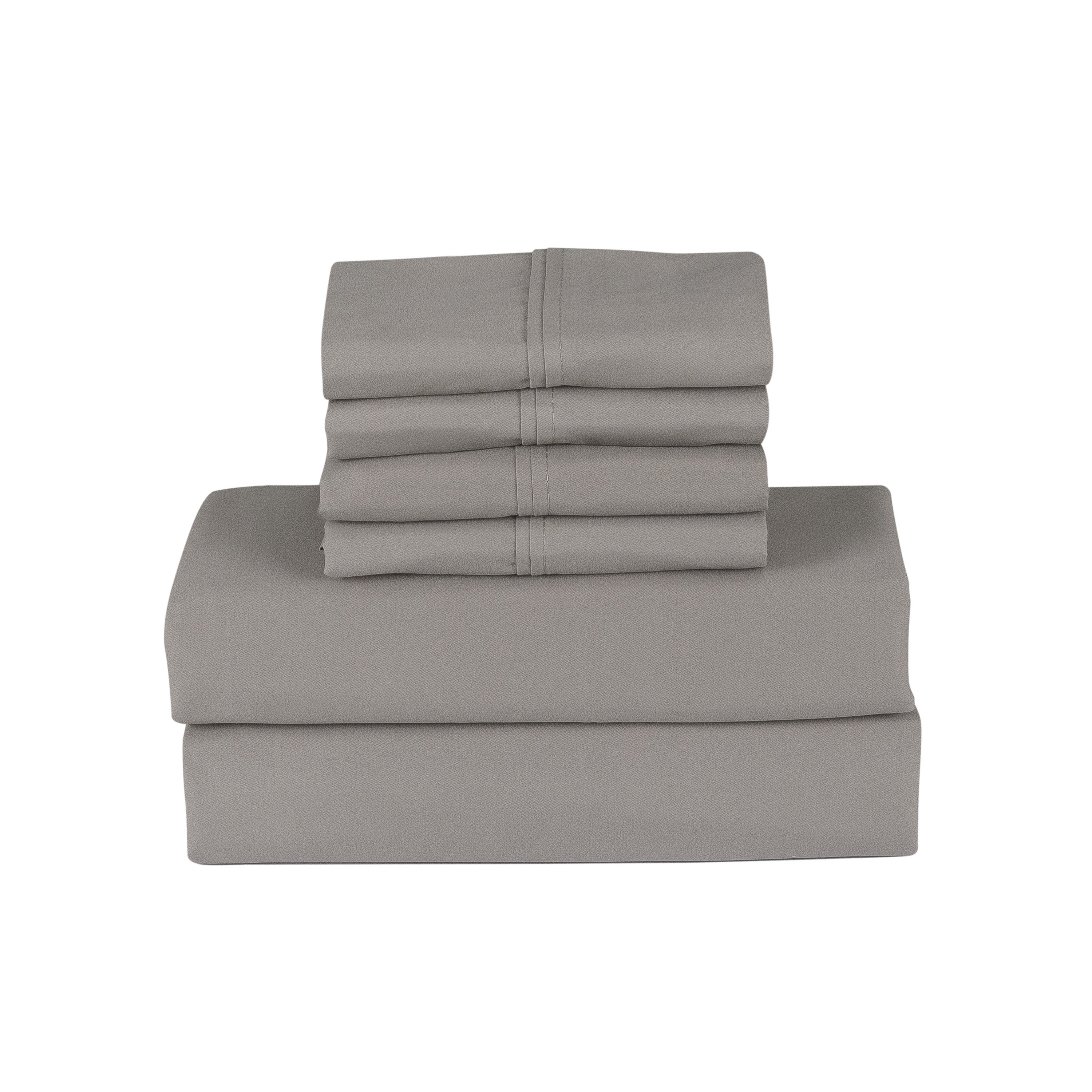  Bamboo Bamboo 6 Piece 1800 Thread Count Smart Pocket Ultra Soft Luxury Sheet Set - Full - Bonton