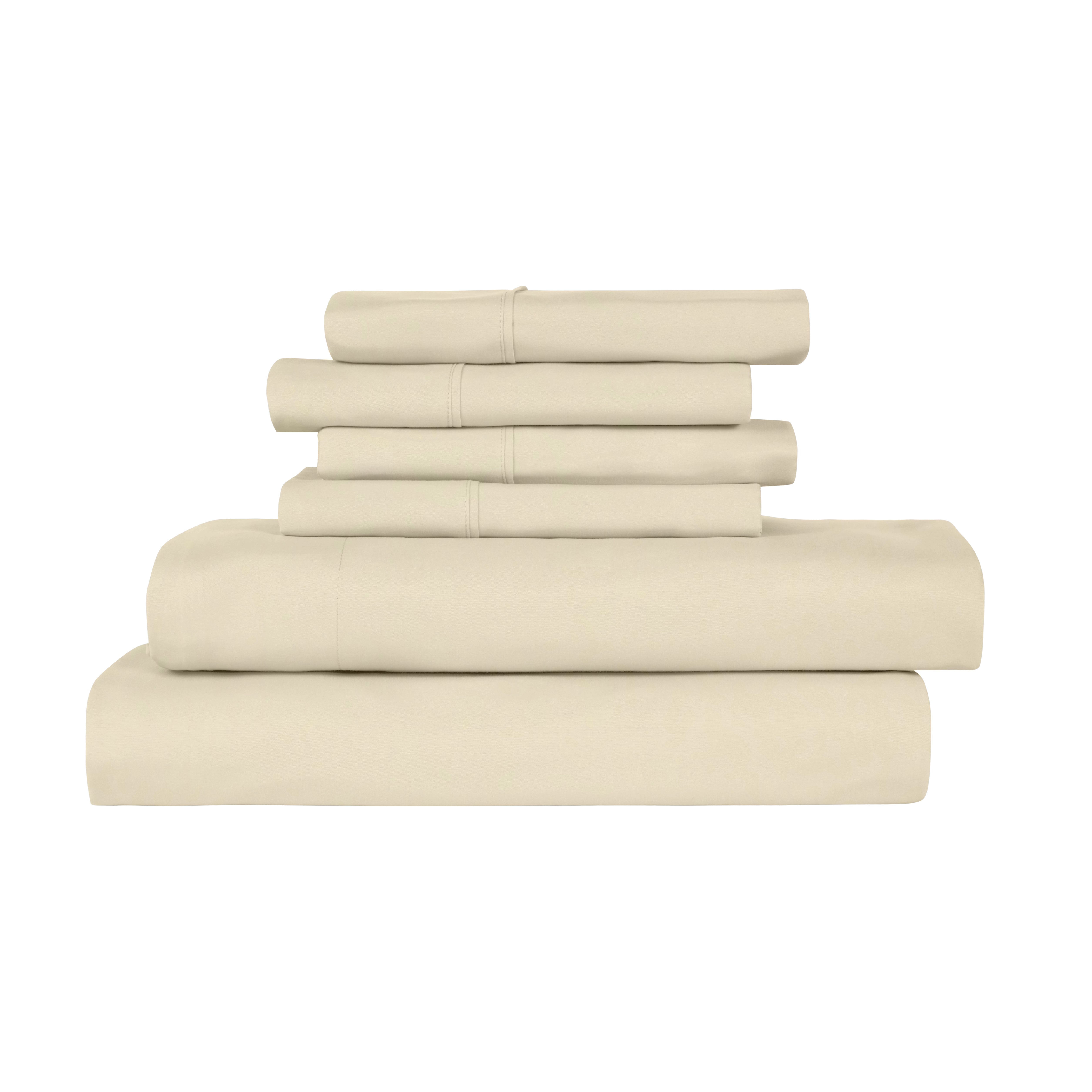  Bed Bath Fashions Bamboo 2000 Count 6-Piece Luxury Sheet Set - Full - Bonton